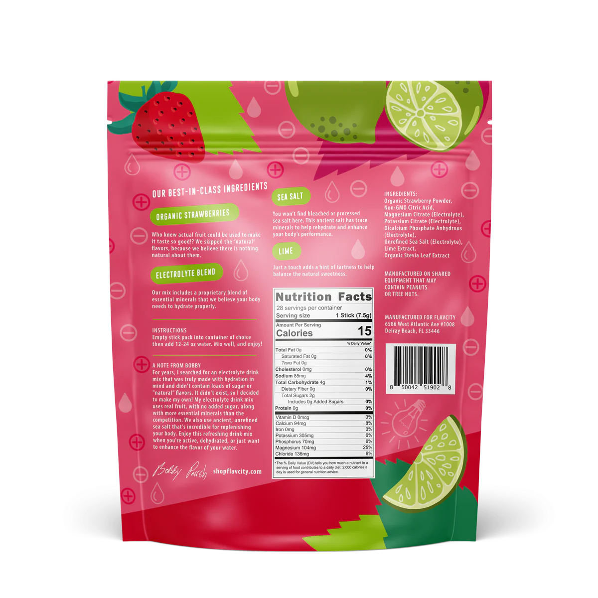 Strawberry Limeade Electrolyte Mix